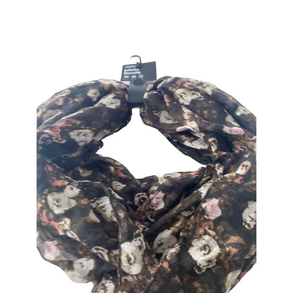 Black Floral Infinity Scarf, New Ladies - Picture 1 of 5